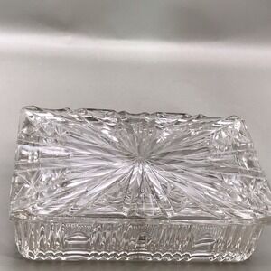VTG Crystal Radiant Pattern By Lancaster Colony Divided Cigarette Box